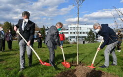 Sie soll Symbol der ökologischen Ausrichtung des Unternehmens sein: Firmenchef Johannes Schwörer (links), Umweltminister Franz U