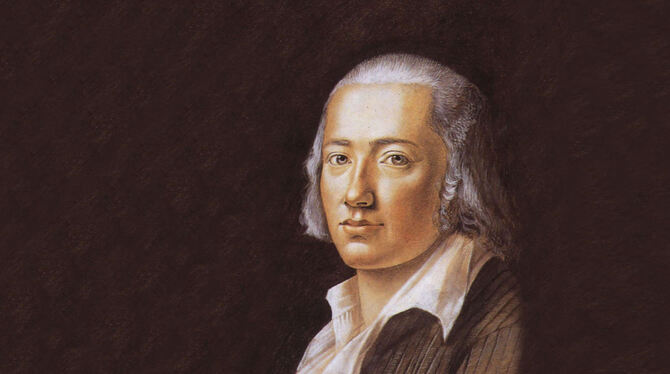 Friedrich Hölderin im Jahr 1792, gemalt von Franz Karl Hiemer.  FOTO: ARCHIV