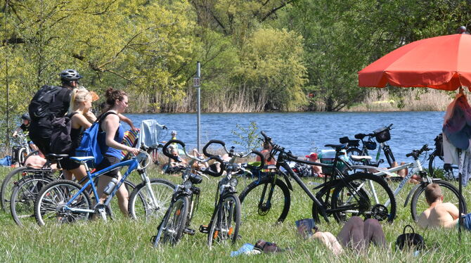 Hochbetrieb am Kirchentellinsfurter Baggersee