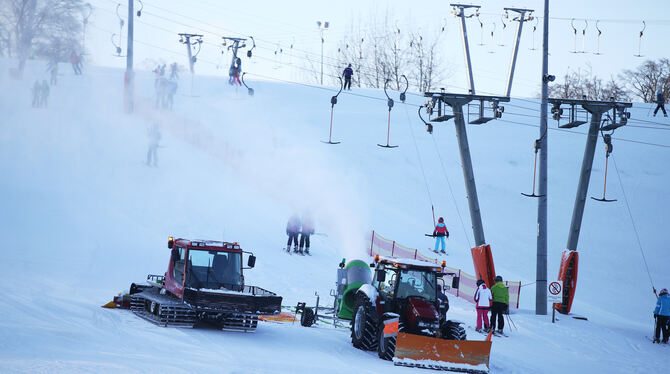 Winter am Skilift Donnstetten: In der zurückliegenden Saison war hier und andernorts nur das coronakonforme Angebot "Rent a lift