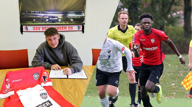 Jerome Weisheit und Muhamed Sanyang spielen in der kommenden Saison für den SSV Reutlingen.