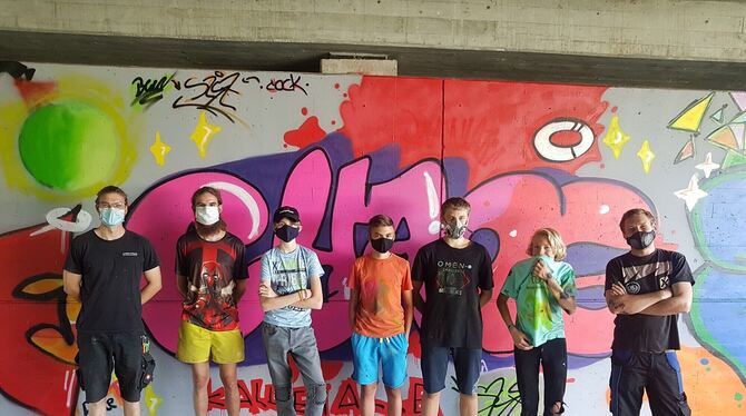Graffity gehört zum Programm des Jugendzentrums Alte Strickerei.  FOTO: MARIABERG