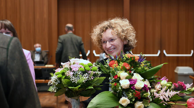 Freude über die Wahl: Angela Weiskopf wird Reutlingens neue Baubürgermeisterin. FOTOS: PIETH