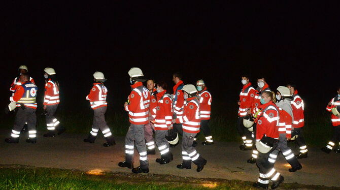 Ingesamt 300 Helfer suchten bei Beuren nach der Vermissten.