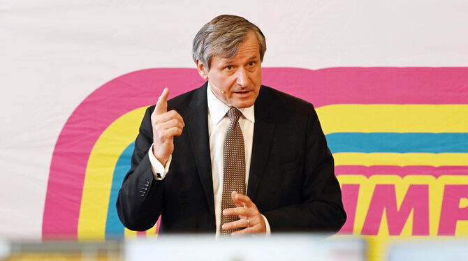 Hans-Ulrich Rülke nahm sich in Reutlingen Grüne und CDU zur Brust  FOTO: DECK/DPA