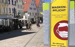 In der Altstadt von Reutlingen gilt weiterhin Maskenpflicht.