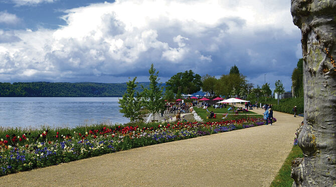 Der Uferpark mit mehreren direkten Zugängen ans Wasser ist ein sechs Hektar großer bleibender Gewinn für Überlingen.