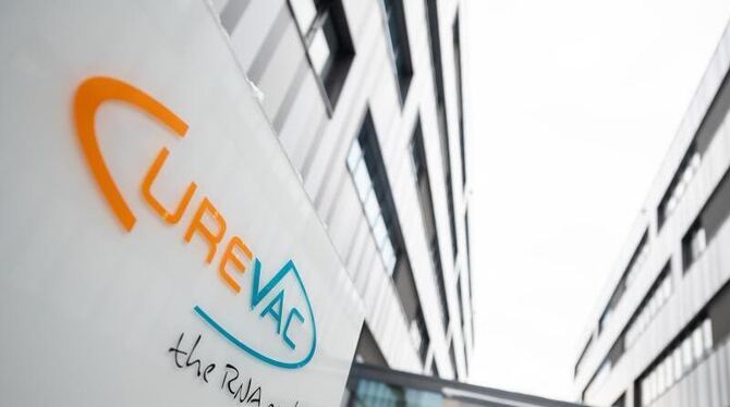 Logo der Pharmafirma Curevac Logo der Pharmafirma Curevac