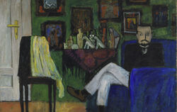Das Bild »Mann in Sessel« von Gabriele Münter ist im Franz-Marc-Museum zu sehen.  FOTO: BLAUEL-GNAMM-ARTOTHEK/MUSEUM
