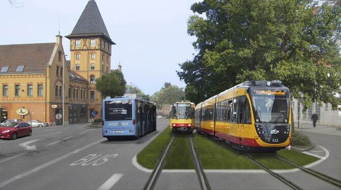 Bei der Innenstadtstrecke der Regionalstadtbahn in Reutlingen samt Albaufstieg tragen der Kreis und die Stadt Reutlingen 70,8 Pr