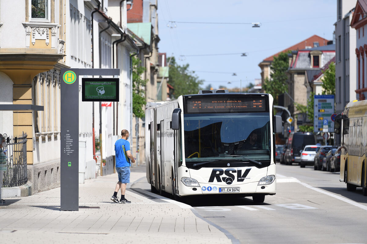 Vorübergehend Schmalspur im Reutlinger Stadtverkehr Reutlingen