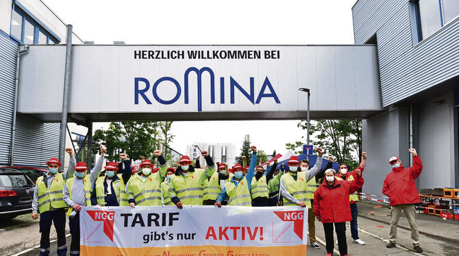 Arbeitsniederlegung bei Romina für die Anerkennung von Tarifverträgen.