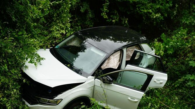Die beiden Insassen des Autos wurden schwer verletzt.