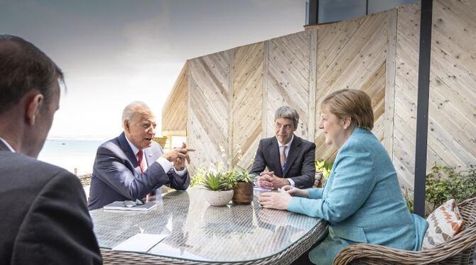 Angele Merkel + Joe Biden