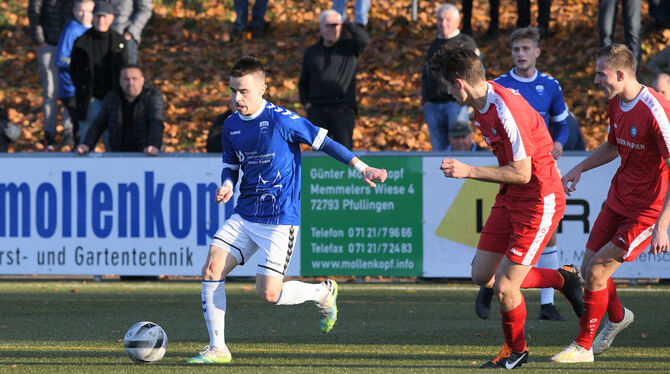 Matthias Dünkel ist mit seinen 28 Jahren der älteste Spieler im Pfullinger Verbandsliga-Kader.  FOTO: BAUR