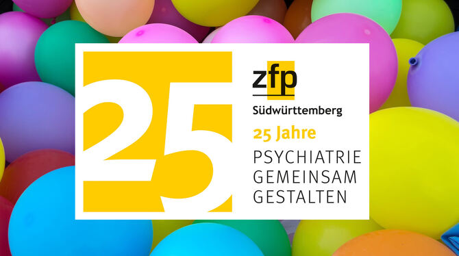 Grund zu feiern – die Zentren für Psychiatrie feiern ihr 25-jähriges Bestehen.  GRAFIK: ZFP
