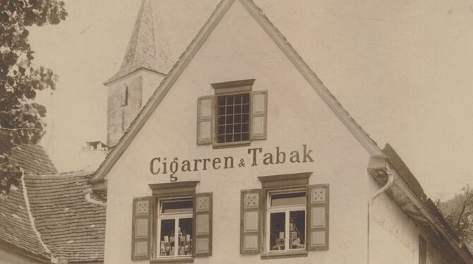 Eines der prominentesten jüdischen Geschäfte in Buttenhausen: Im Dorf wurden Tabakwaren hergestellt und im eigenen Laden verkauf