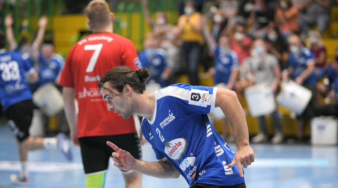 Erzielt in seinem ersten Spiel für den VfL Pfullingen drei Tore: Neuzugang Felix Zeiler. FOTO: BAUR Erzielt in seinem ersten Spiel für den VfL Pfullingen drei Tore: Neuzugang Felix Zeiler. FOTO: BAUR