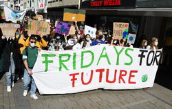 Fridays For Future Demonstranten in Reutlingen.