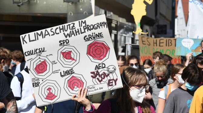 Was die Parteien zur Bundestagswahl in ihren Parteiprogrammen versprechen, reicht den Klimaaktivisten nicht.