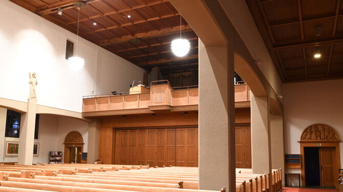 Darum geht es Sängern und Kirchenmusikern: Der Innenraum der Christuskirche mit der großen Empore ergibt einen traumhaften Klang
