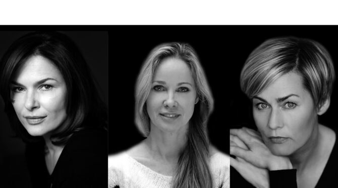 Schlüpfen in die Rolle von Schriftstellerinnen: Barbara Auer, Ann-Kathrin Kramer und Gesine Cukrowski (von links)