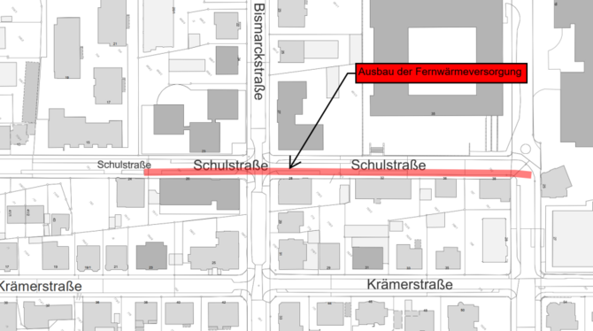Skizze der Verkehrsbehinderungen in der Reutlinger Schulstraße.