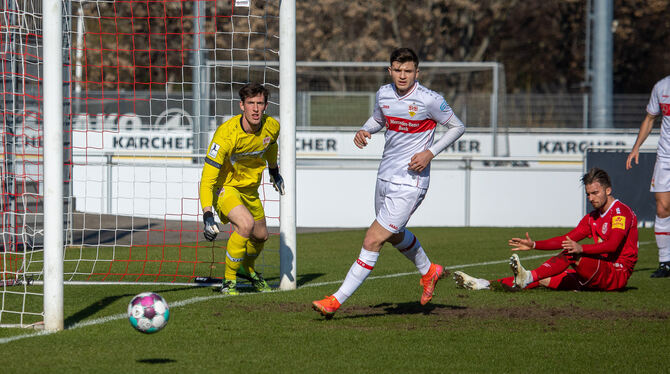 Darf Regionalliga-Keeper Florian Schock in Gladbach ran? FOTO: DROFITSCH/EIBNER
