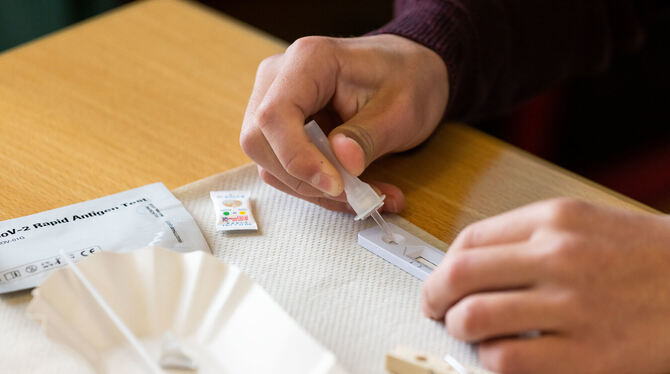 Viele Beschäftigte werden gezwungen, das Testangebot am Arbeitsplatz tatsächlich anzunehmen.  FOTO: VON DITFURTH/DPA