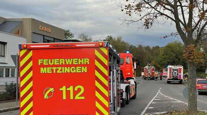 Feuerwehreinsatz bei der Firma Botek in Riederich.