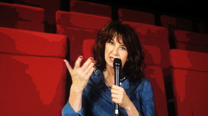 Valérie Lemercier, Regisseurin und Hauptdarstellerin des Eröffnungsfilms »Aline - The Voice of Love« grüßte per Videobotschaft