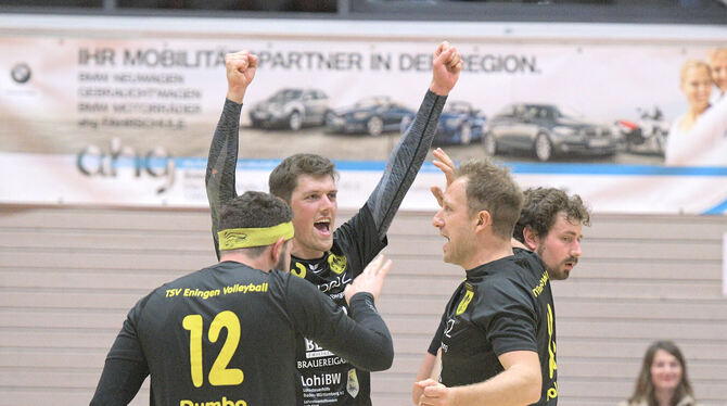 Oberliga-Tabellenführer Eningen will auch gegen Ludwigsburg jubeln. FOTO: BAUR