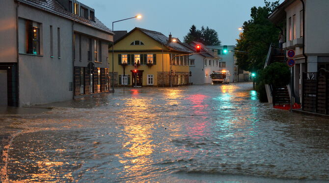 Voll erwischt, nicht nur am 28. Juni: Betzingen ist die am stärksten vom Hochwasser betroffene Bezirksgemeinde. ARCHIVFOTO: NIET