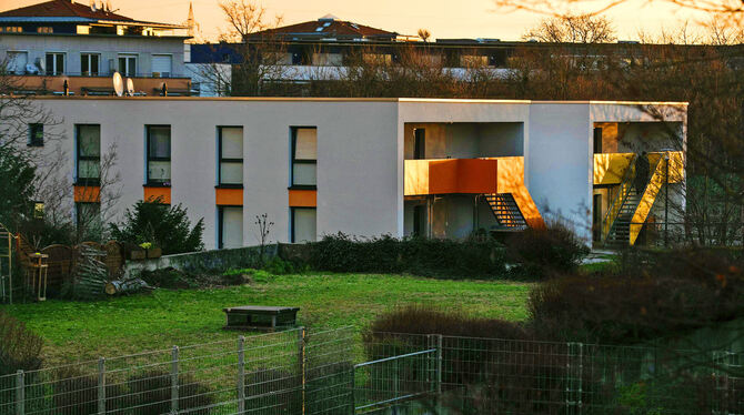 Flüchtlingsunterkunft in Stuttgart Neugereut.