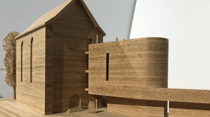 Der Entwurf für den Anbau der Klosterkirche. GRAFIK: BÜRO BAMBERG