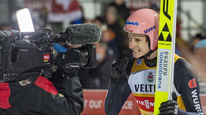 Auf gutem Kurs: Skispringer Karl Geiger vor der Vierschanzentournee.