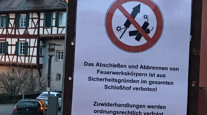 Keine Kracher und Raketen im Gomaringer Schlosshof.  FOTO: FÖRDER