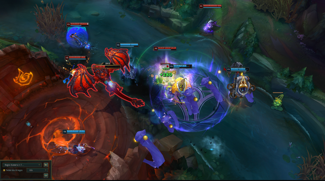 Bei »League of Legends« geht’s darum, die gegnerische Mannschaft und Monster zu besiegen. FOTO: SCREENSHOT Bei »League of Legends« geht’s darum, die gegnerische Mannschaft und Monster zu besiegen. FOTO: SCREENSHOT