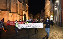 Demonstrationszug gegen Corona-Maßnahmen in Reutlingen