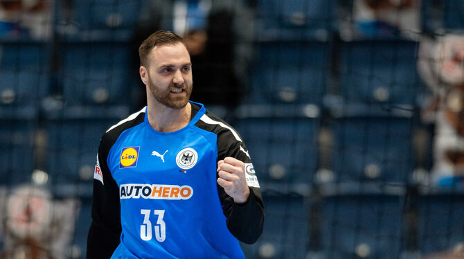 Fallen nach Julius Kühn ebenfalls aus (von links): Andreas Wolff, Kai Häfner, Timo Kastening, Lukas Mertens, Luca Witzke und Hen