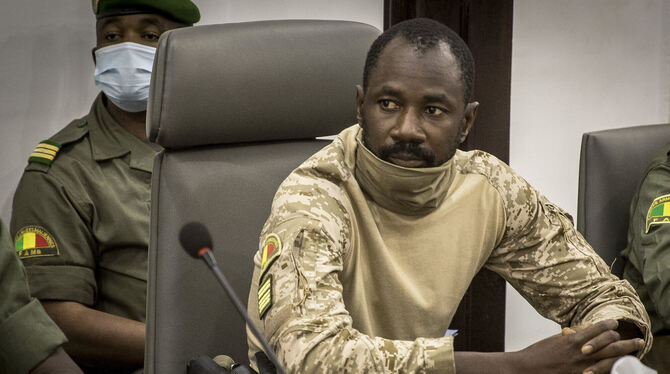 Wie lange hält Mali den Sanktionen stand? Oberst Assimi Goita, der Militärmachthaber des westafrikanischen Landes. FOTO: DPA
