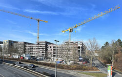 Bauarbeiter sind gefragt: Projekt »Blue Village« in Reutlingen. FOTO: PIETH