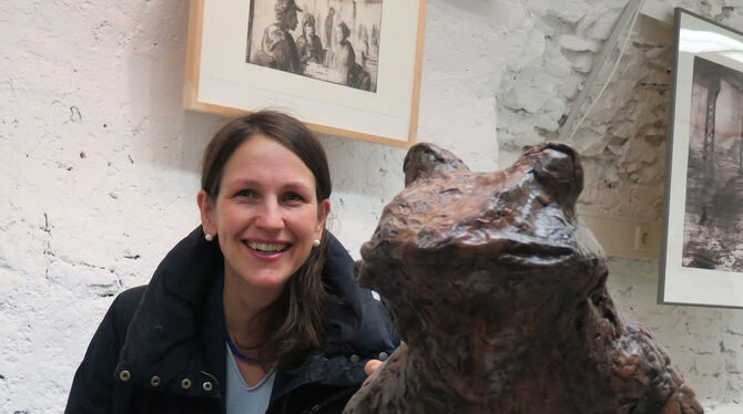 Ihre Kröte hat Stephanie Binding für eine Platzgestaltung in Übach-Palenberg bei Aachen entwickelt. Ein dortiger Karnevalsverein