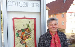 Georgeta Hudetz und ihre Textilcollage. 