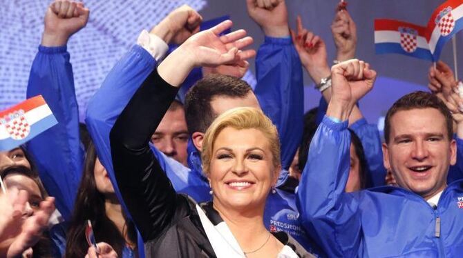 Die Opposition in Kroatien feiert einen überraschenden Sieg: Ihre Kandidatin Kolinda Grabar Kitarovic gewinnt die Präsidenten