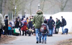 Flüchtlinge kommen in Berlin an