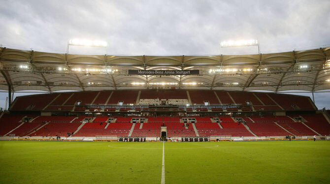 Die Stuttgarter Mercedes-Benz-Arena wird für die EM 2024 für fast 100 Millionen Euro modernisiert.  FOTO: PRESSEFOTO BAUMANN