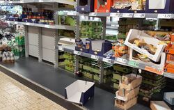 Große Lücken in Reutlinger Supermärkten.