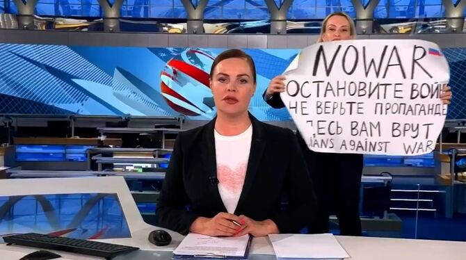 Marina Owssjannikowa in Russlands Staats-TV