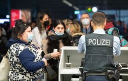 Ankunft von Flüchtlingen in Frankfurt